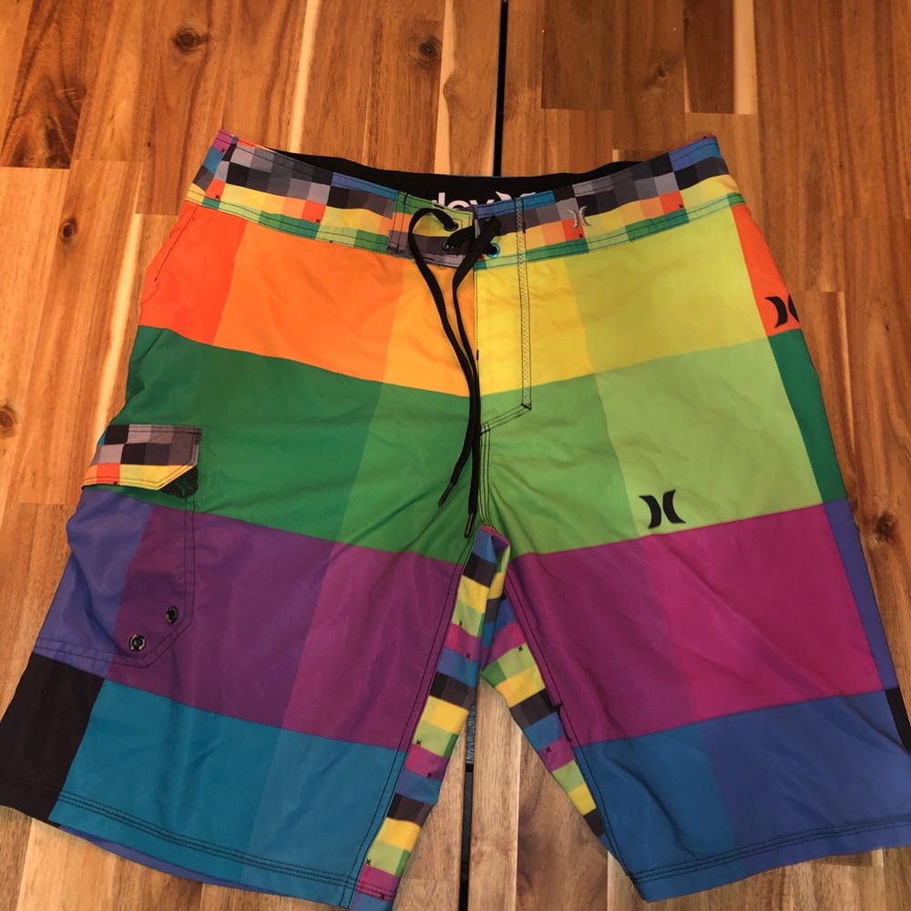Hurley Colorful Swim Trunks